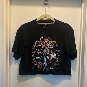 Black Short Sleeve Crop Tee for Adults featuring cult classic movie The Craft